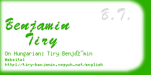 benjamin tiry business card